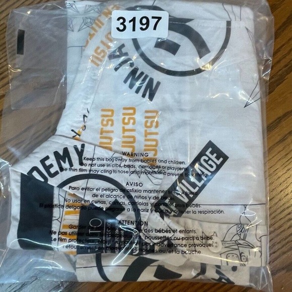 Naruto Shippuden Shirt Mens Small White All Over Print Ninja Anime Button Down - Picture 9 of 9